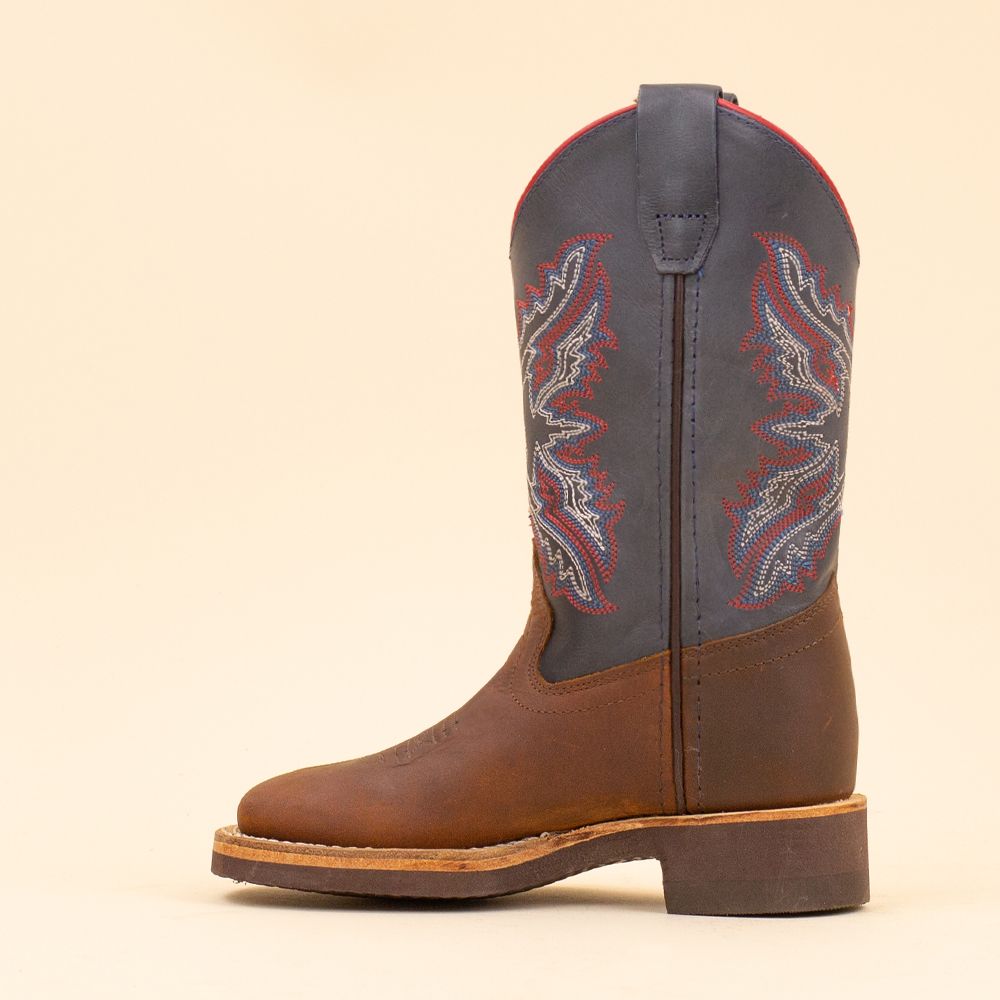 Old West BSC2005 cowboylaarsjes Blauw - Bruin