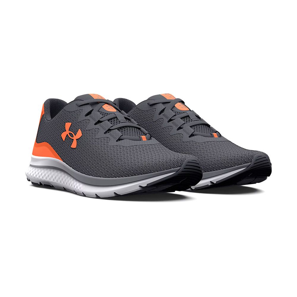 Under Armour UA CHARGED IMPULSE 3 - Chaussures running Homme pitch gray/orange blast/orange blast