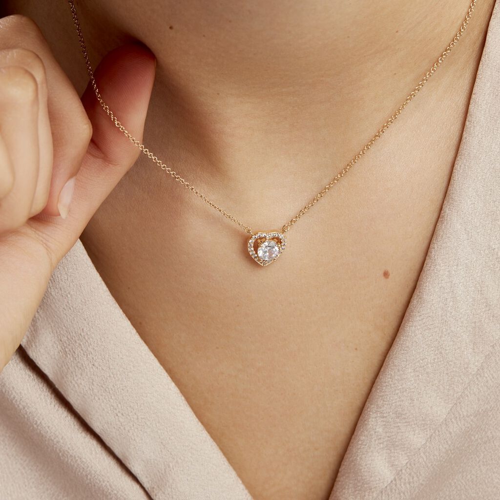 Collier Alais Plaqué Or Jaune Oxyde De Zirconium