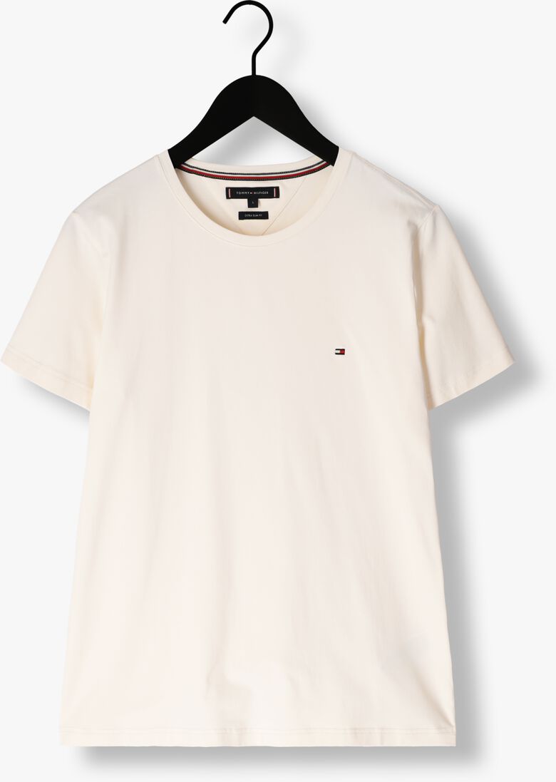TOMMY HILFIGER beige tommy hilfiger t-shirt stretch slim fit tee