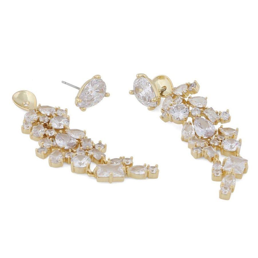 Snö Of Sweden Ellie Big Pendant Earring Gold/Clear