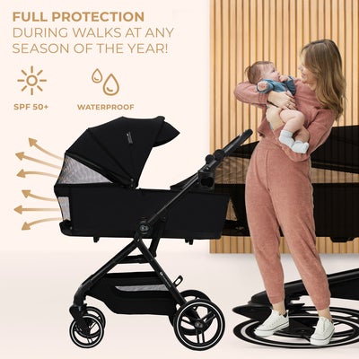 Kinderkraft YOXI 2-in-1 Duovogn, Pure Black