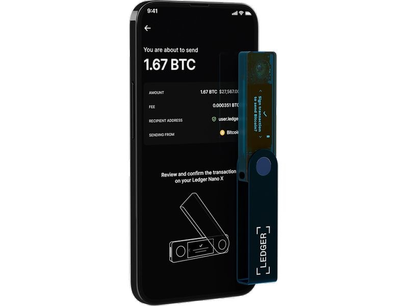 Ledger Nano X Sapphire Blue Crypto-Hardware-Wallet mit Bluetooth zum Kaufen, Verwalten und Vermehren digitaler Vermögenswerte