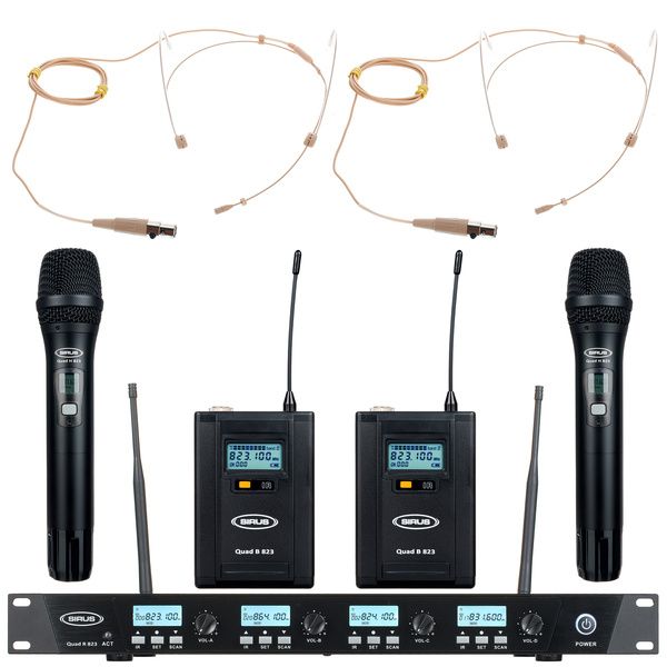 Sirus Quad R/2H/2B/ 2 Headmike O Set