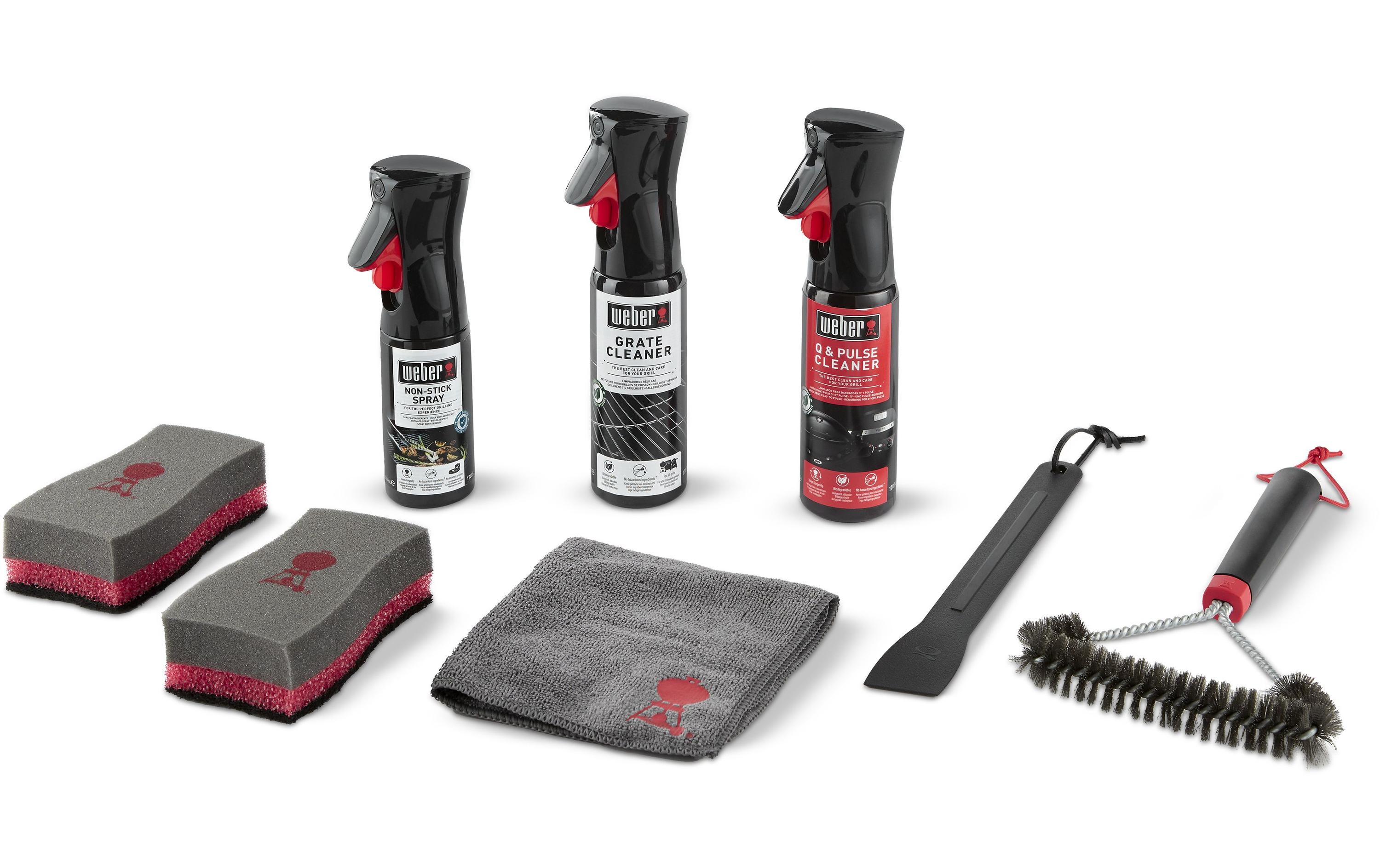 Grillreiniger Set, für alle Q Modelle + Pulse GrillsReinigungs-Set, 8-teilig