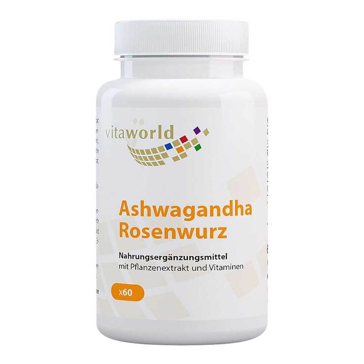 Ashwagandha Rosenwurz Komplex Kapseln, 60 St