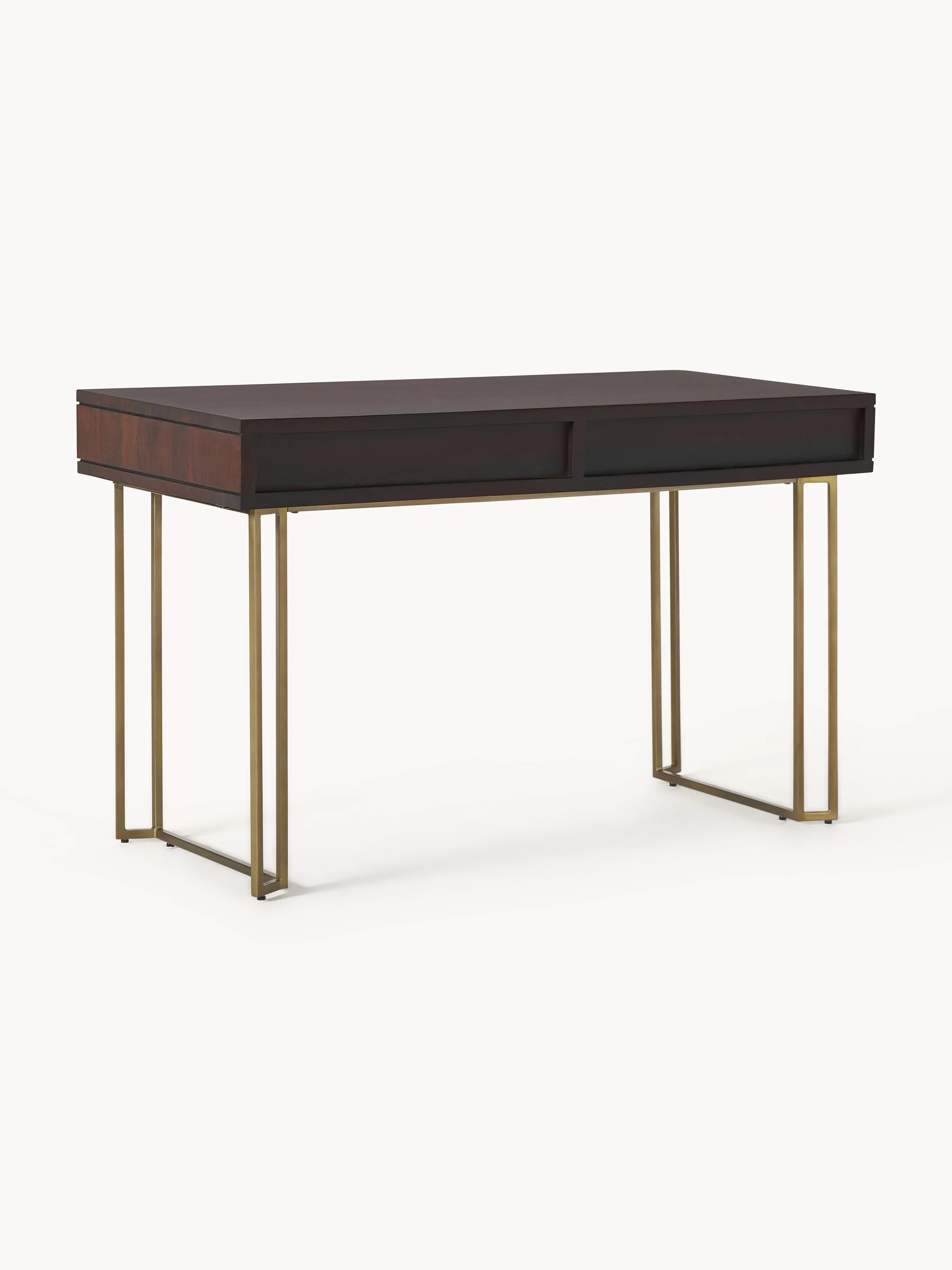 Bureau Luca van mangohout met visgraat-patroon