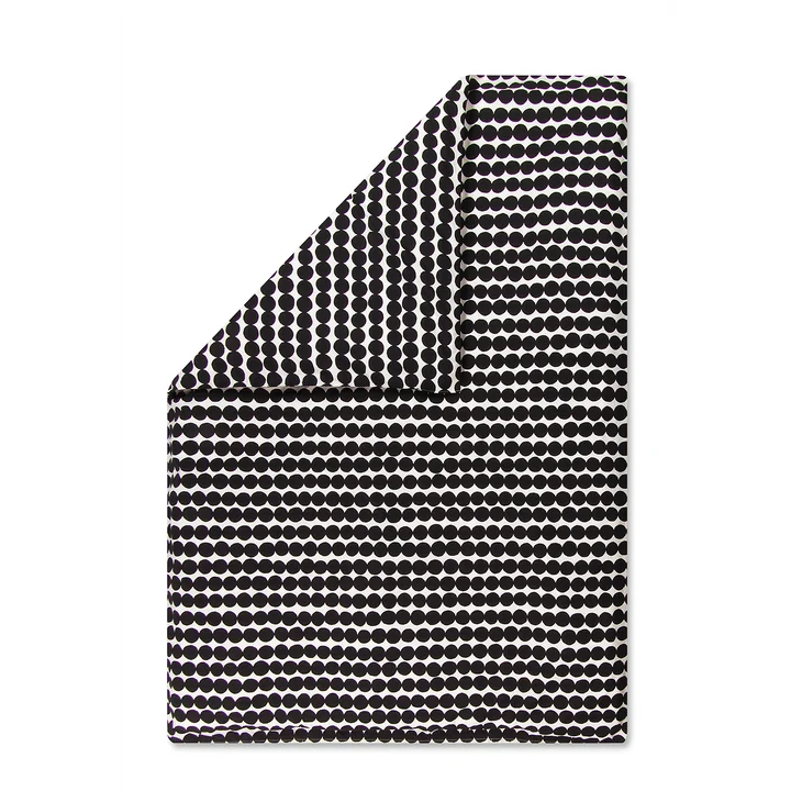 Marimekko - Räsymatto Deckenbezug, 140 x 200 cm, schwarz / weiss