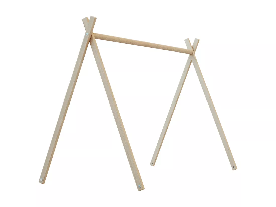 Lit tipi 60x120 en bois Hêtre brut