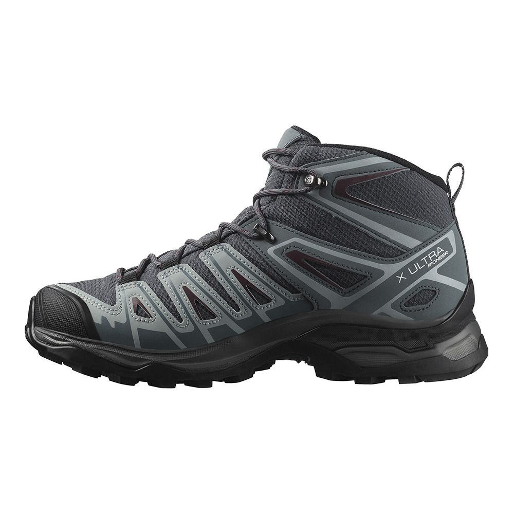 Salomon X ULTRA PIONEER MID GTX - Chaussures randonné Femme ebony/stormy weather/wine tasting