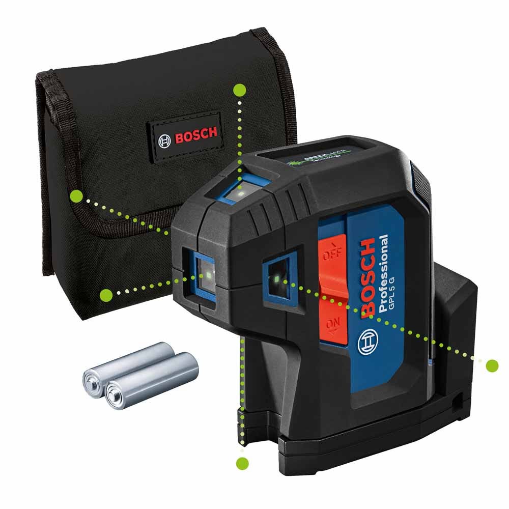 BOSCH GPL5 G Professional Point Level Laser Green 0 601 066 P00