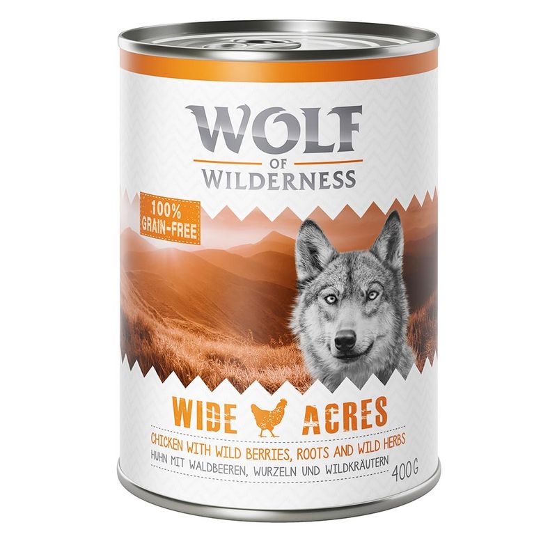 Lot Wolf of Wilderness - Single Protein 24 x 400 g