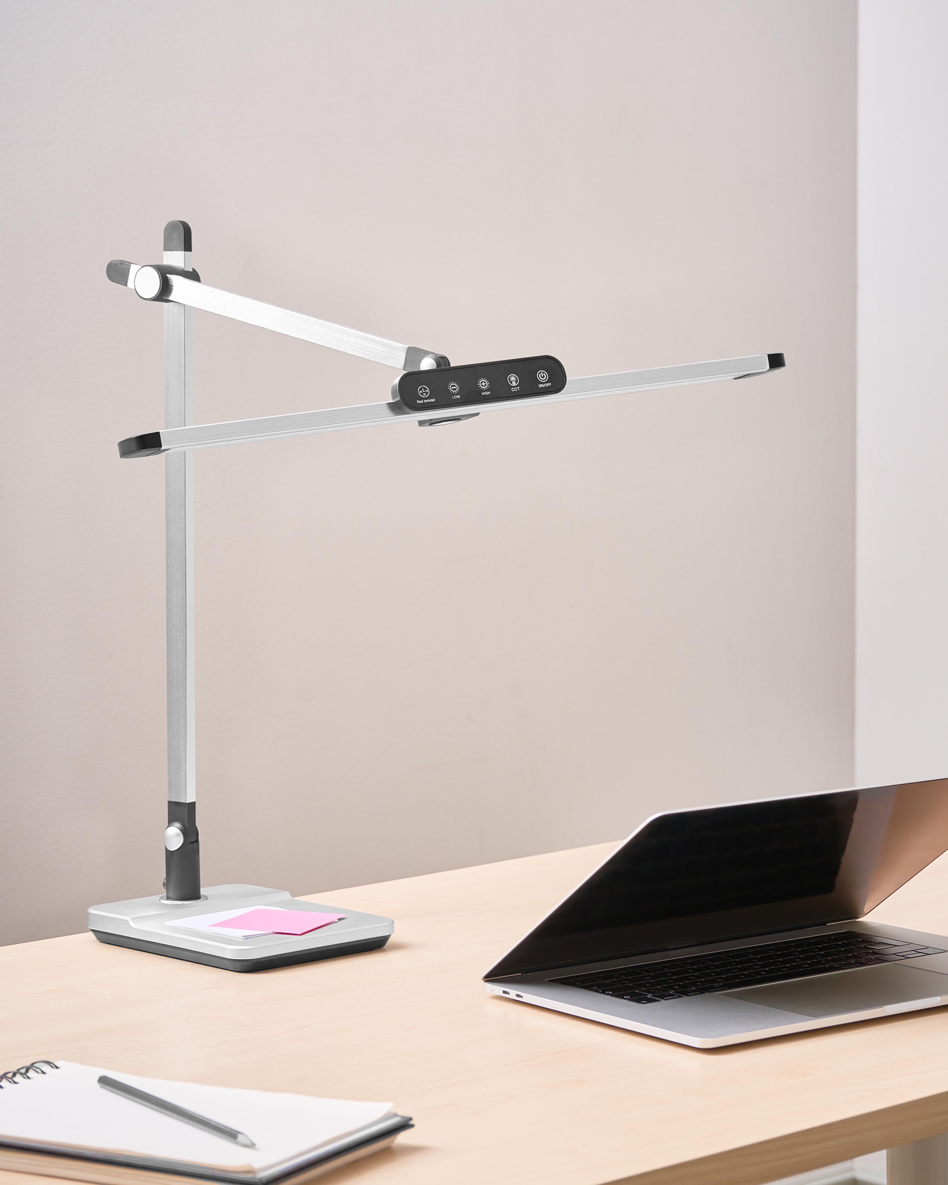 LED bureaulamp SERPENS met dimmer Zilver