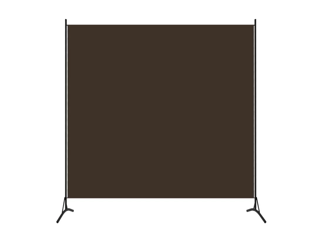 Cloison de séparation marron 175x180 cm tissu