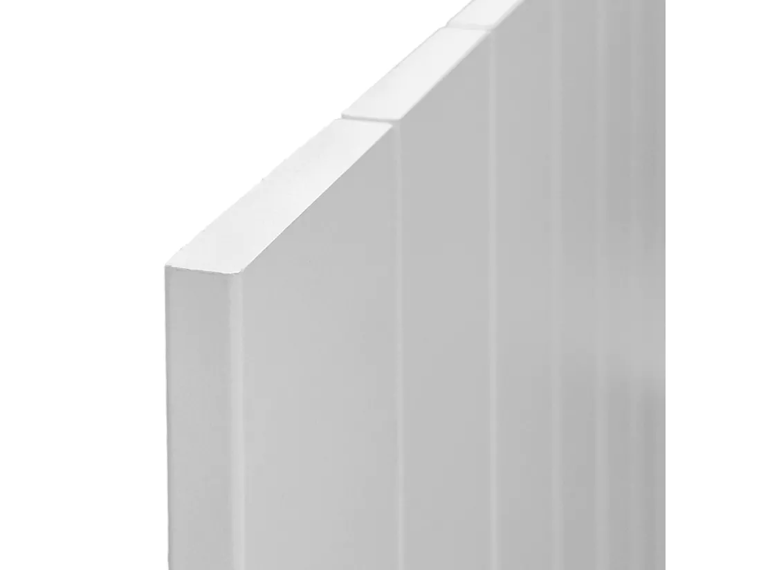 DHOME Tête de lit en bois recyclé DM Style Palette Verticale 145x46 Lits 135/140 - Blanc Solide
