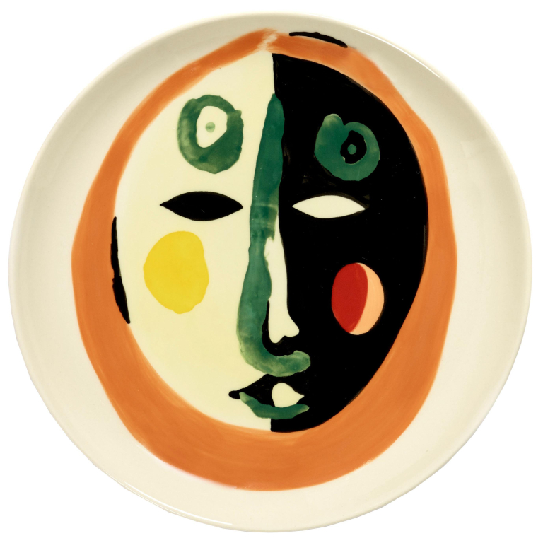 Serax Feast by Ottolenghi dinerbord Ø22.5 set van 2 Dark Blue/White Stripes