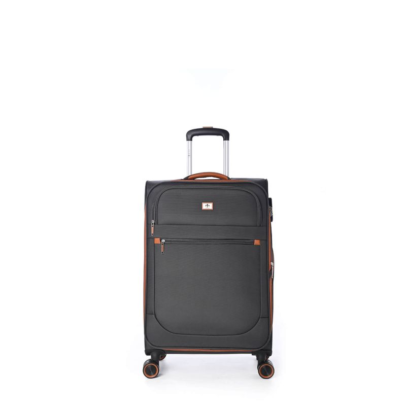 Lot de 3 valises souples 345 Extensibles 55, 67 et 79 cm Gris foncé