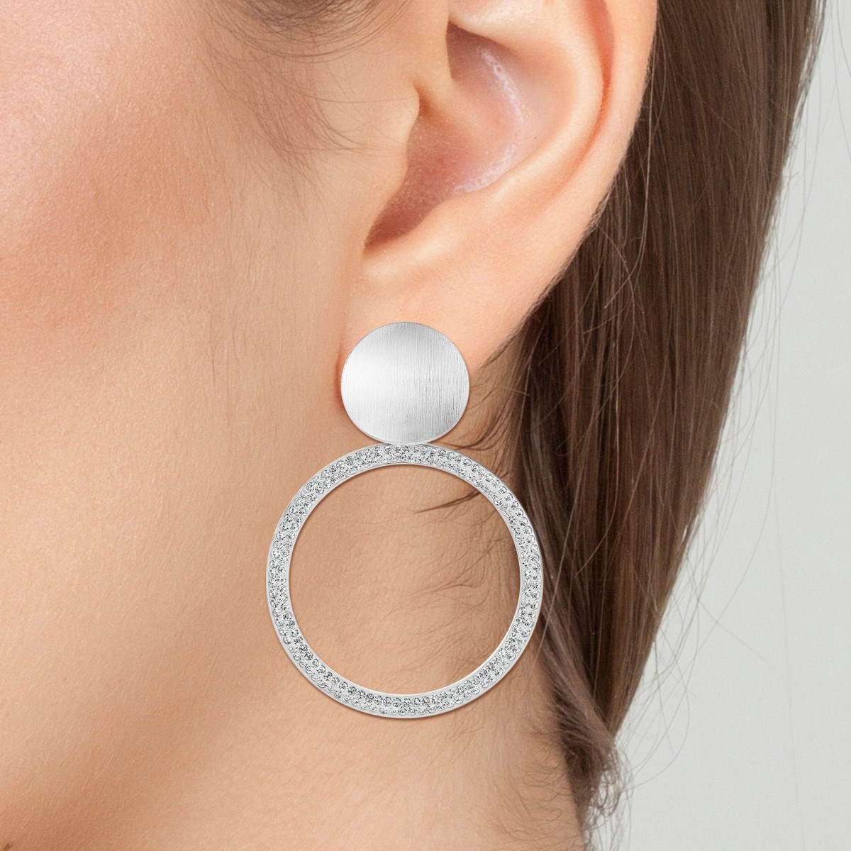 Boucles d'oreilles SC Crystal ornées de Cristaux scintillants