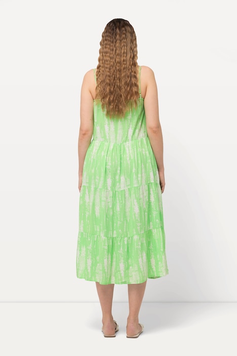 Midikleid, V-Ausschnitt, Triangel-Schalen, ärmellos