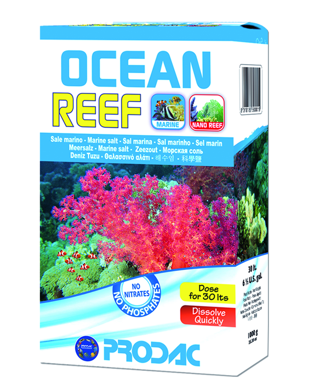 PRODAC SAL OCEAN REEF 20 KG PARA 600L