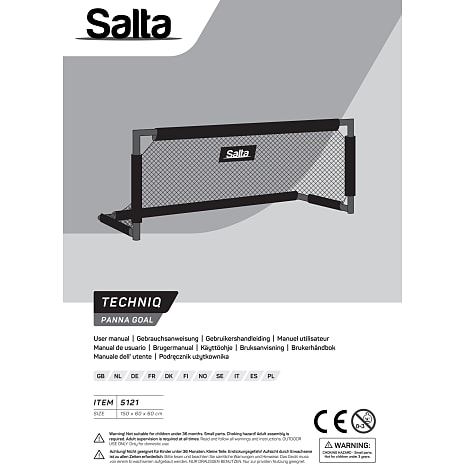 Salta Techniq fodboldmål 150x60x60 cm
