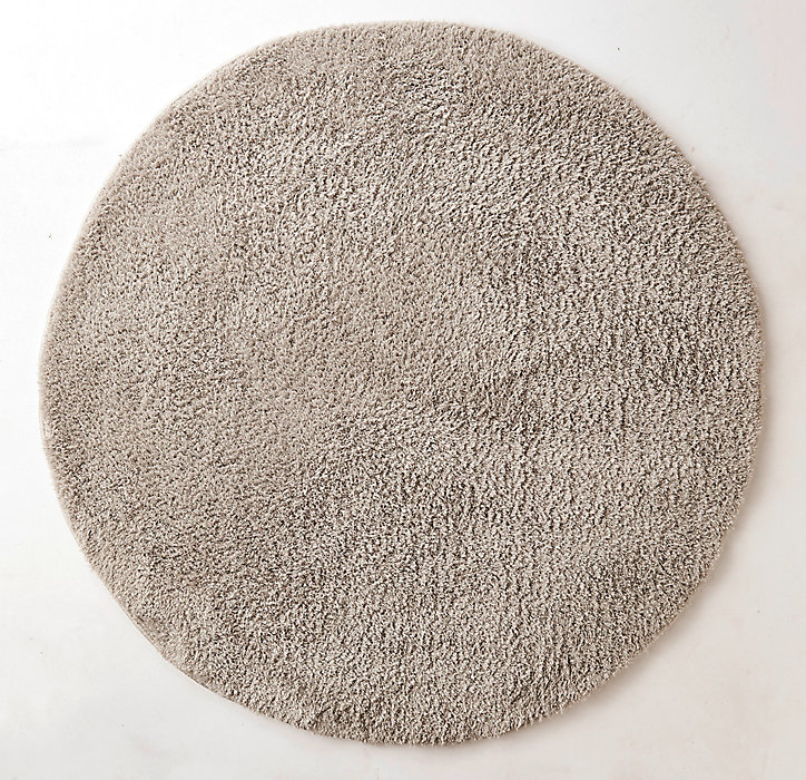 Tapis rond microfibre Markky ⌀120 cm gris