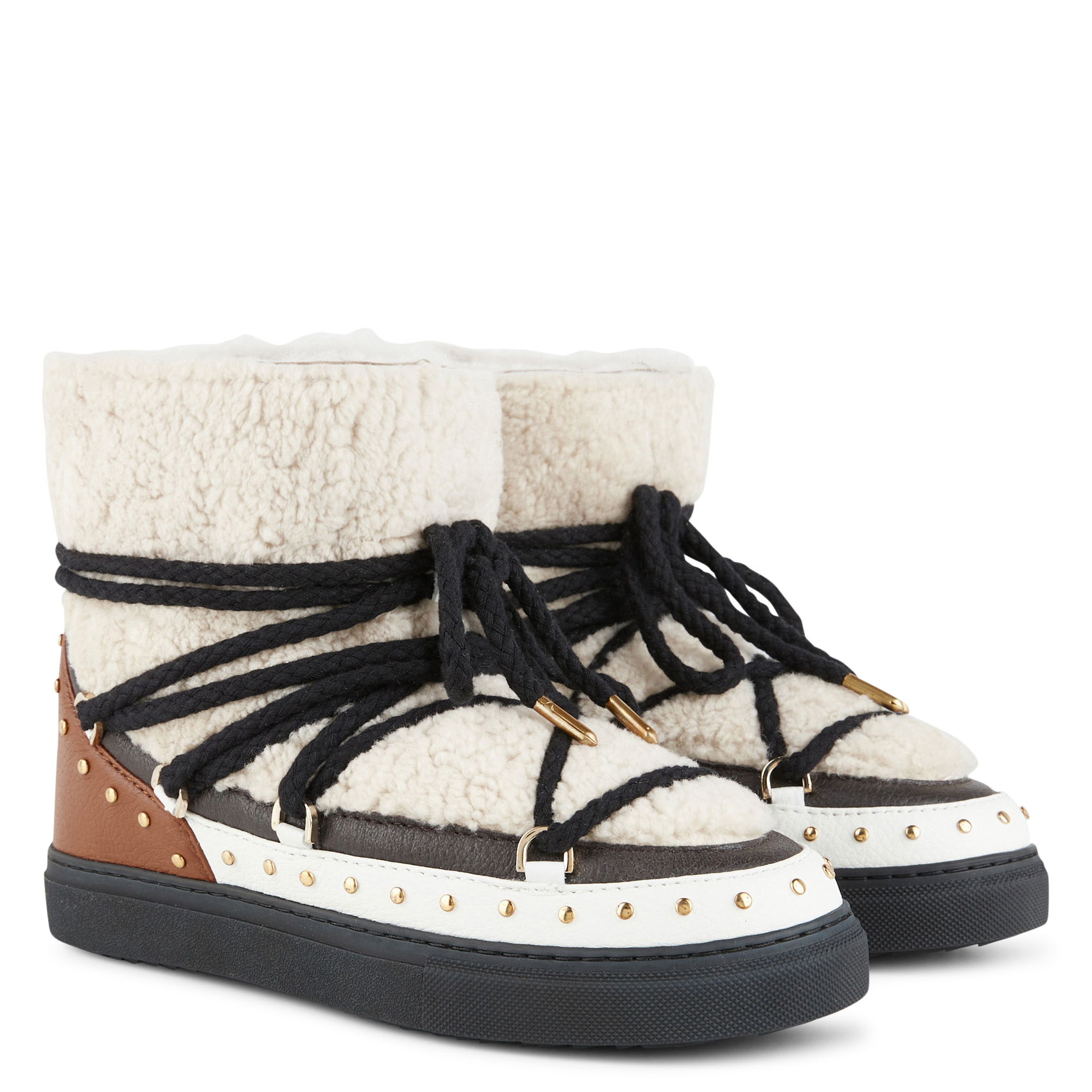 CURLY ROCK - Bottines shearling en cuir | Blanc