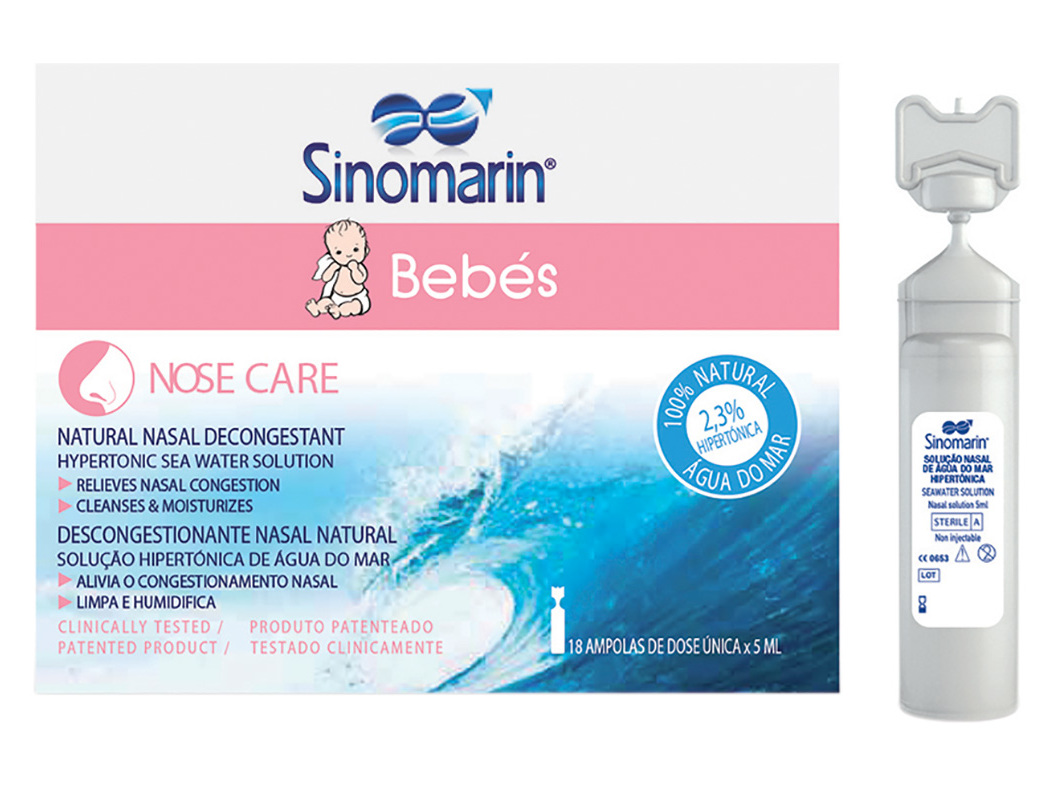 ÁGUA DO MAR SINOMARIN BEBÉS HIPERTONICO 18X5 ML
