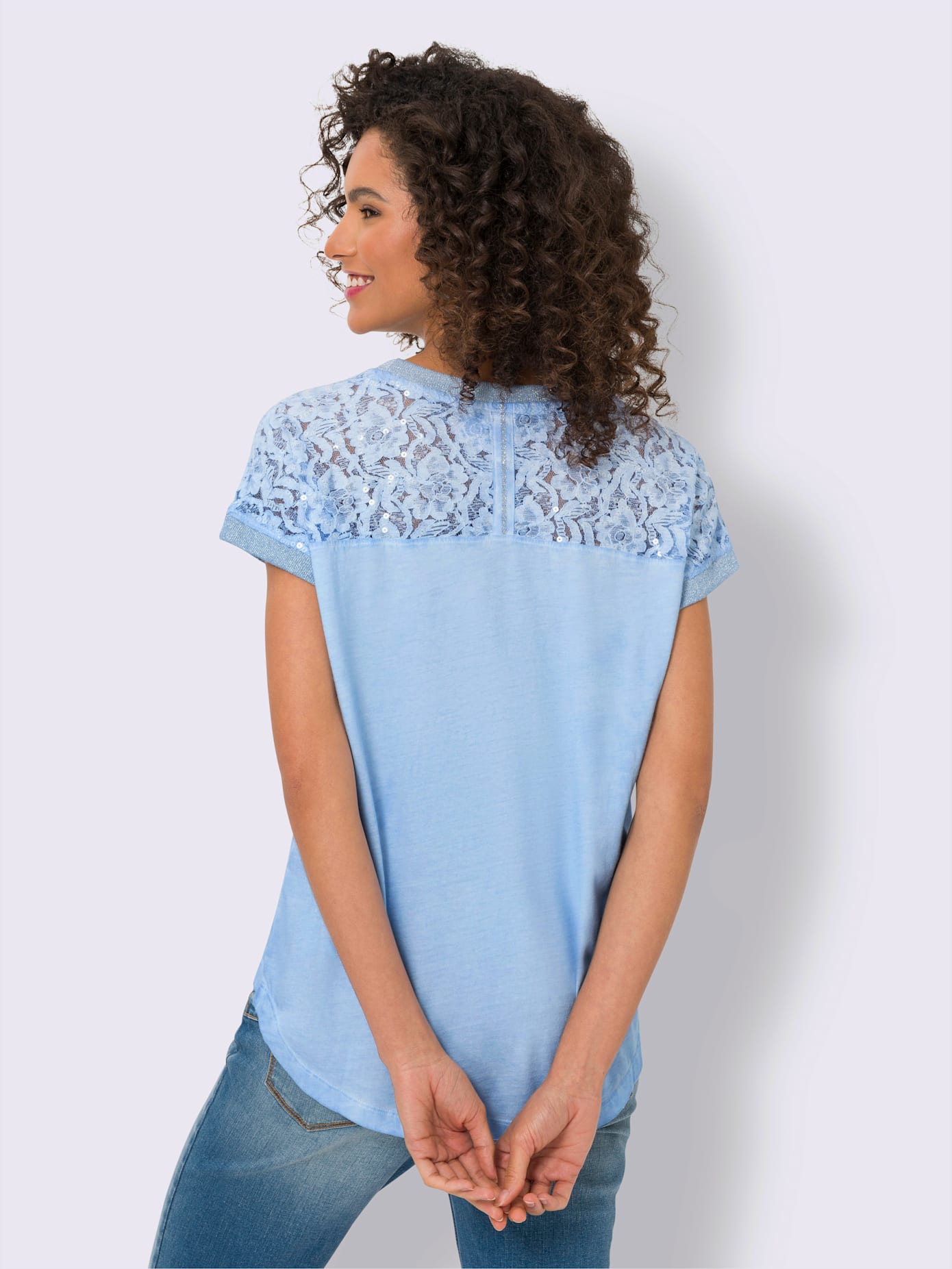 T-shirt imprimé feuille brillant