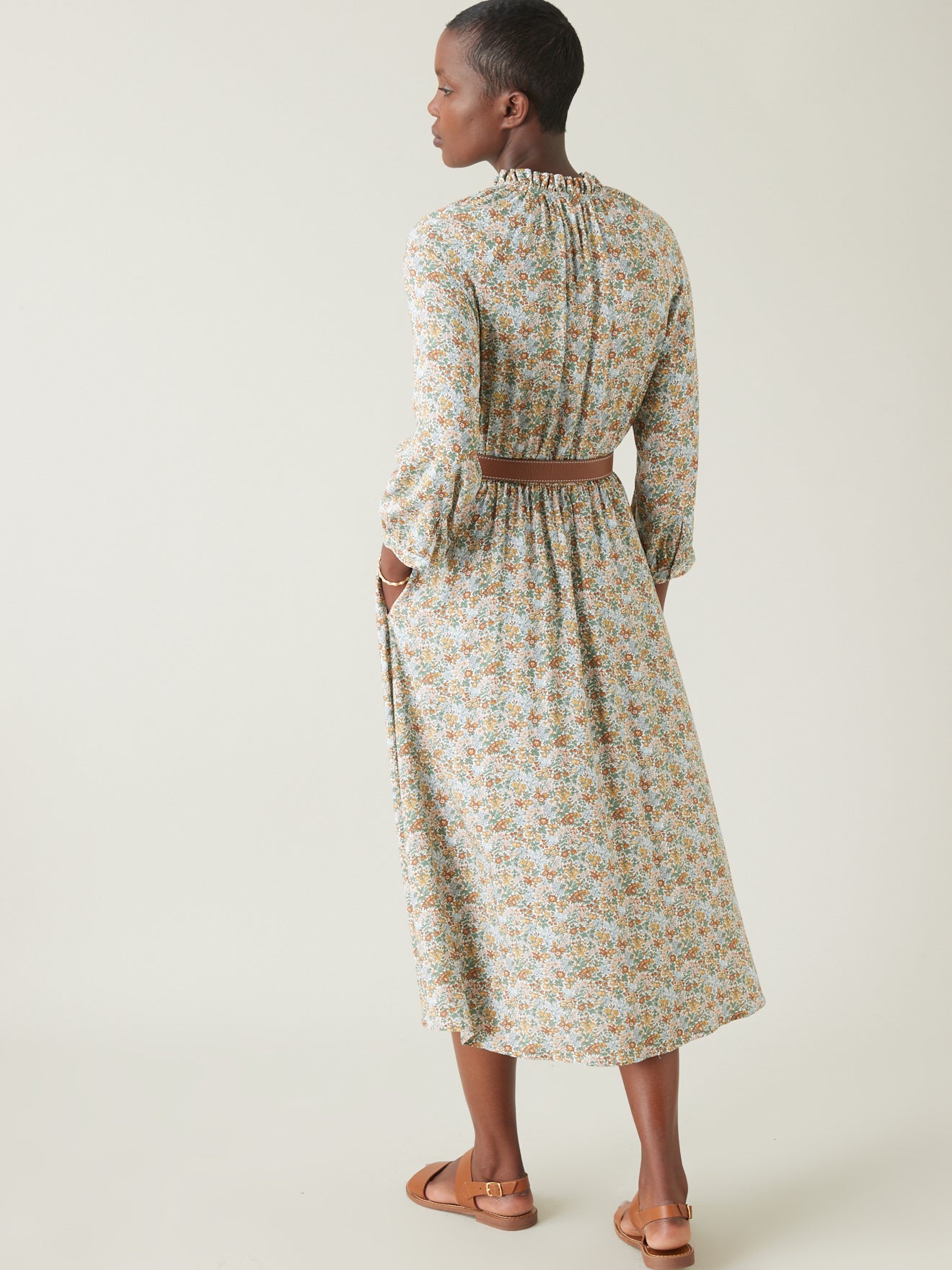 Robe col froufrou femme tissu Liberty - Limited Collection
