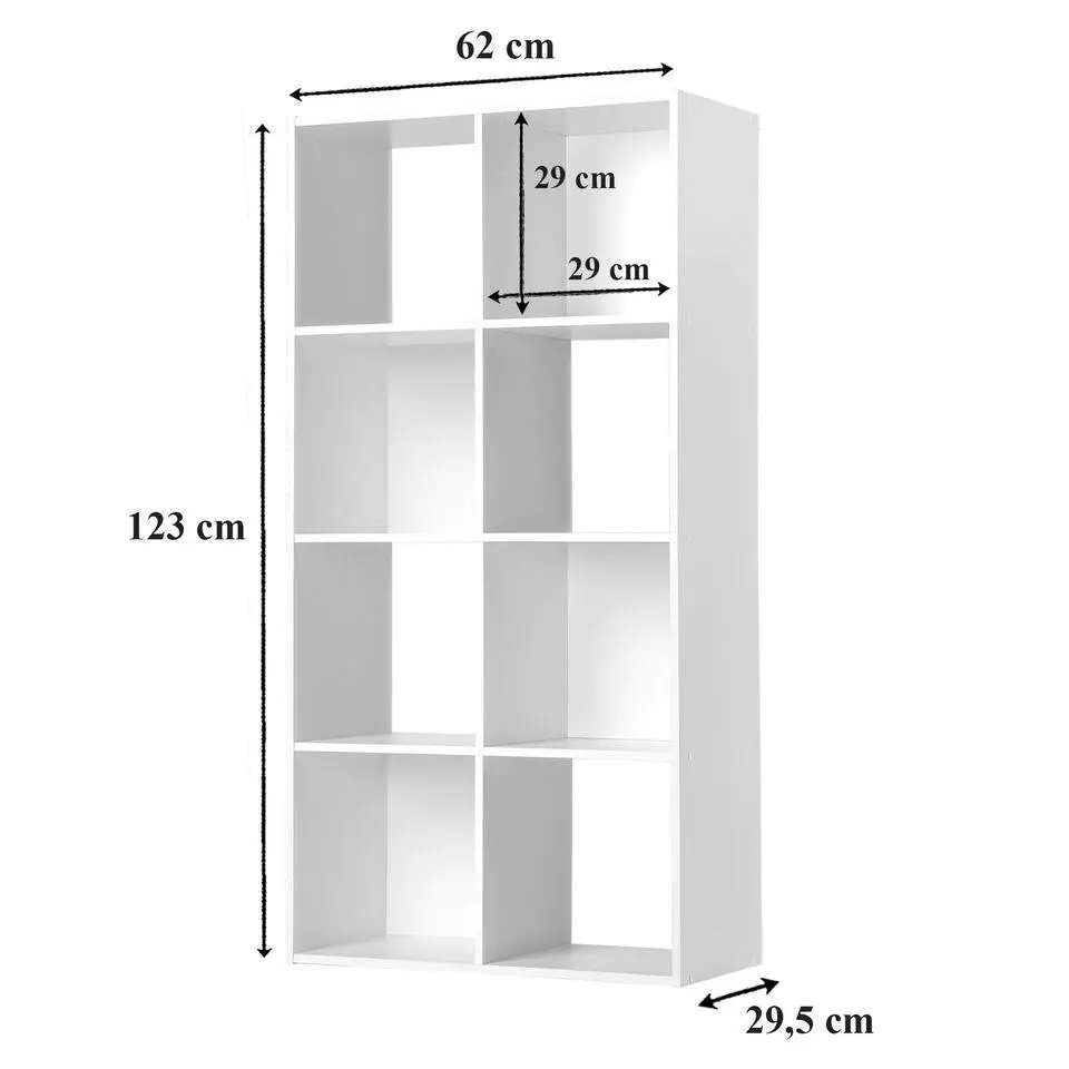 CALICOSY - Opbergplank - Wit - 123x29.5x62 cm