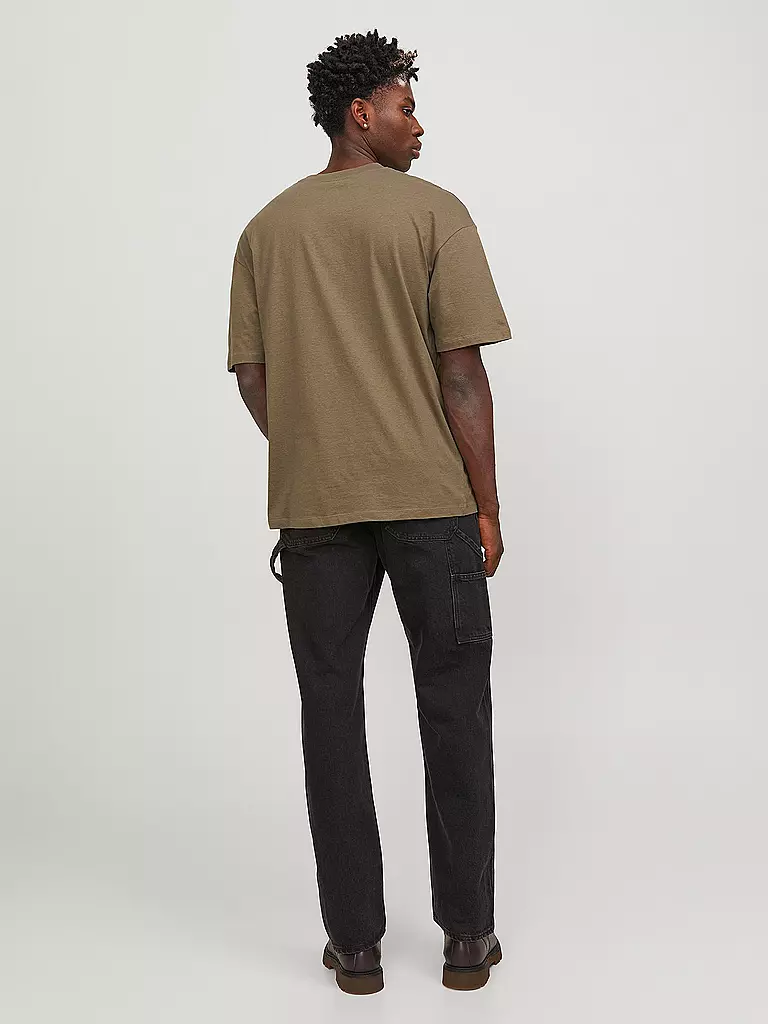 JACK & JONES T-Shirt JJEBRADLEY hellbraun