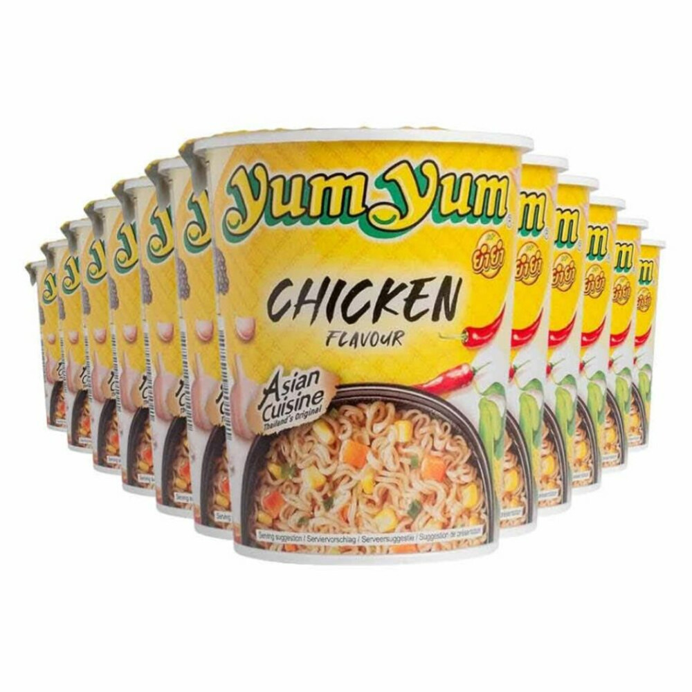 12x Yum Yum Noodles Soep Cup Kip70 gr