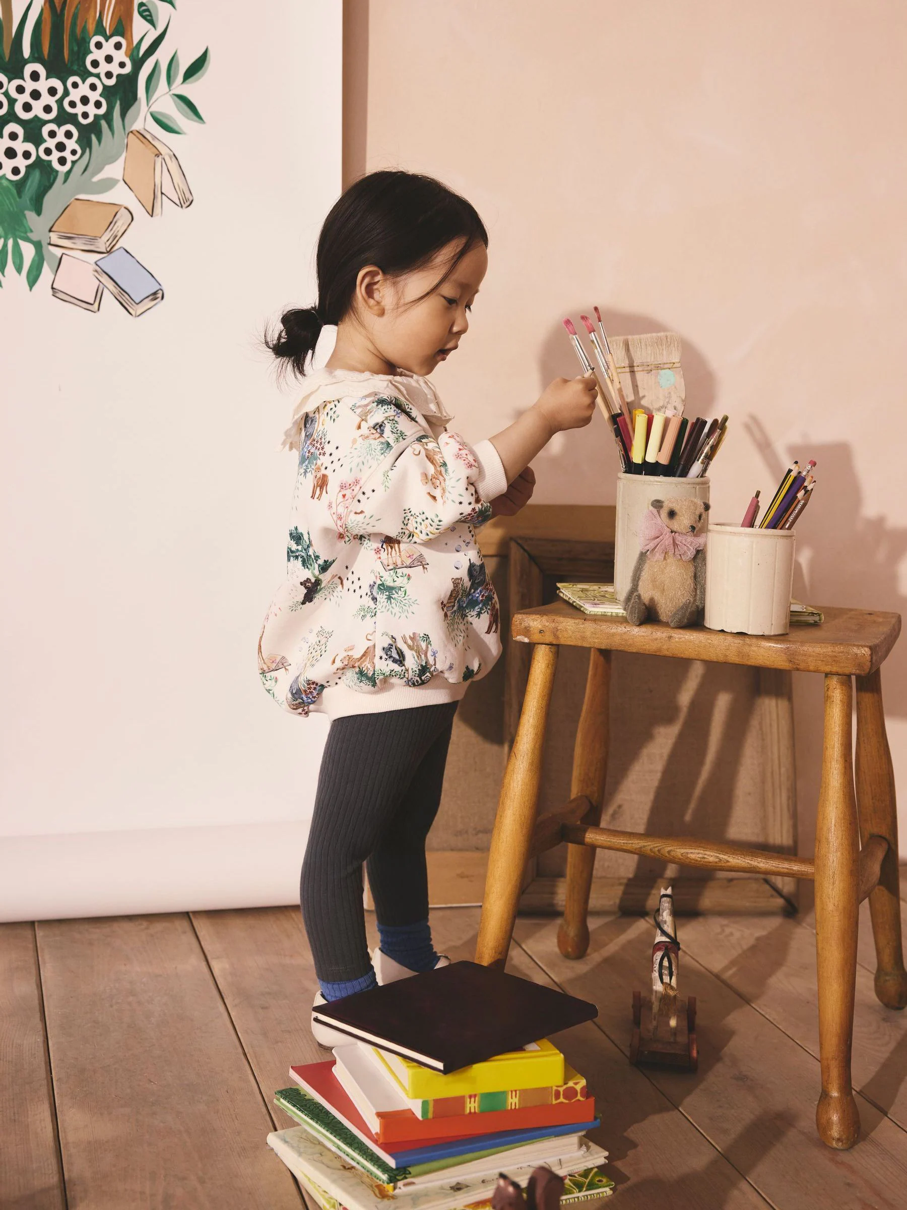 Crème - Cath Kidston Great Ormond Street Sweatshirt & Leggings Set (3mnd -7jr)