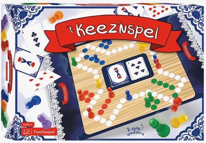 Keez'nspel - Bordspel - Multicolor - Hout - Voor 2 tot 12 Spelers