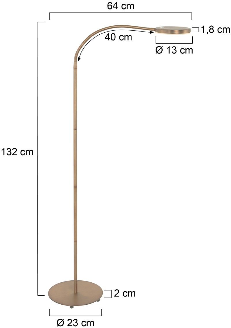 Vloerlamp 3351BR Platu Mexlite B23 x D64 cm
