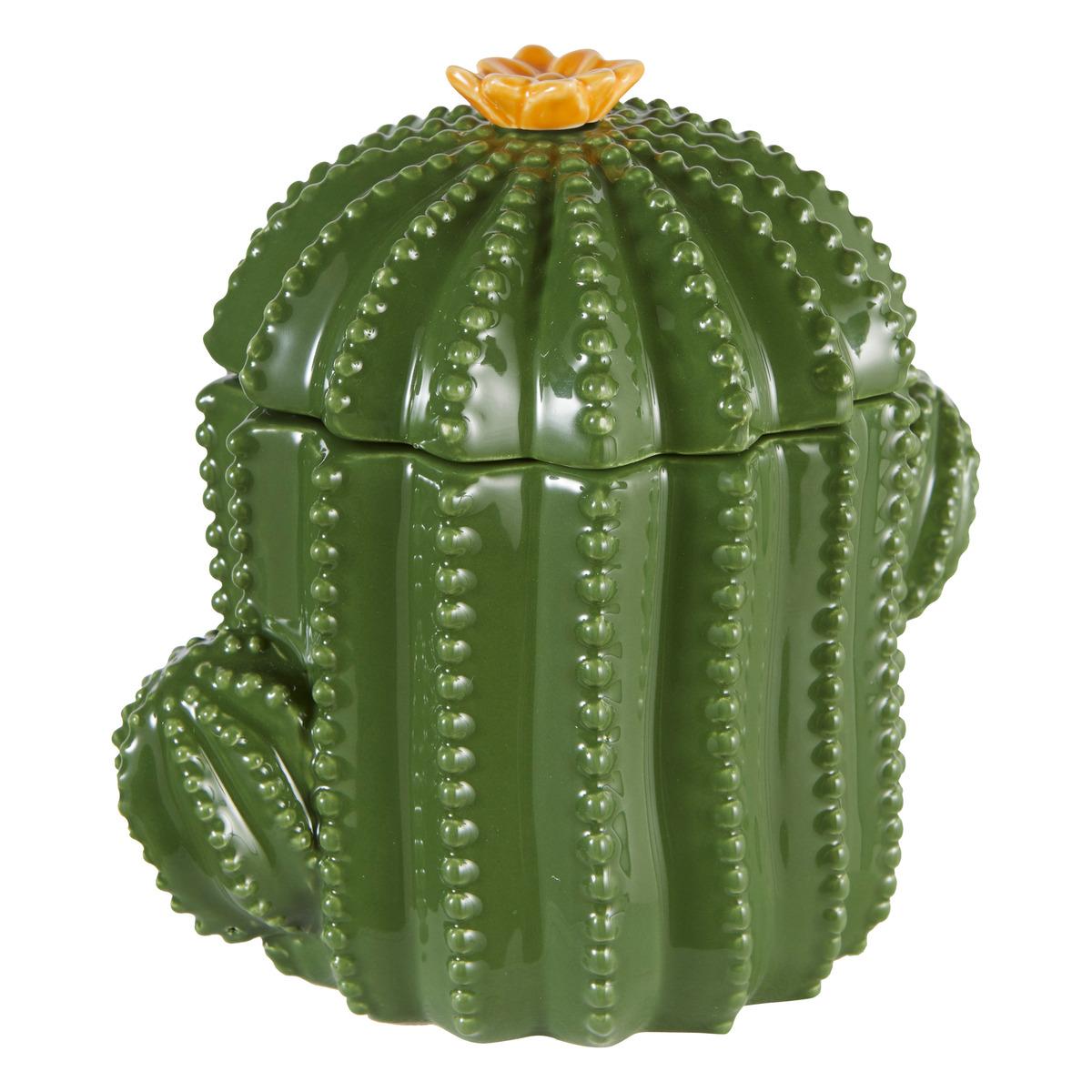 BOITE CERAMIQUE YUCATAN VERT L.15.5CM