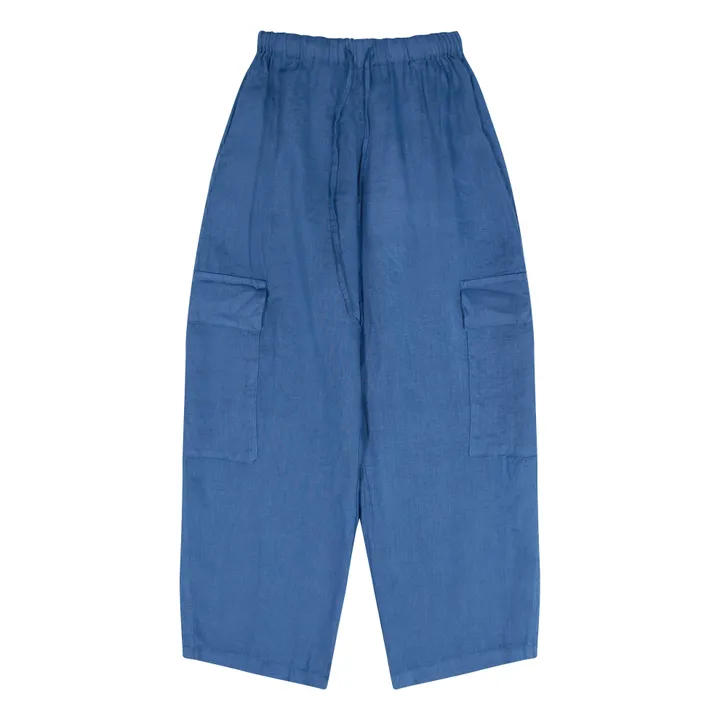 Tangerine Pantalon Cargo Lin | Bleu