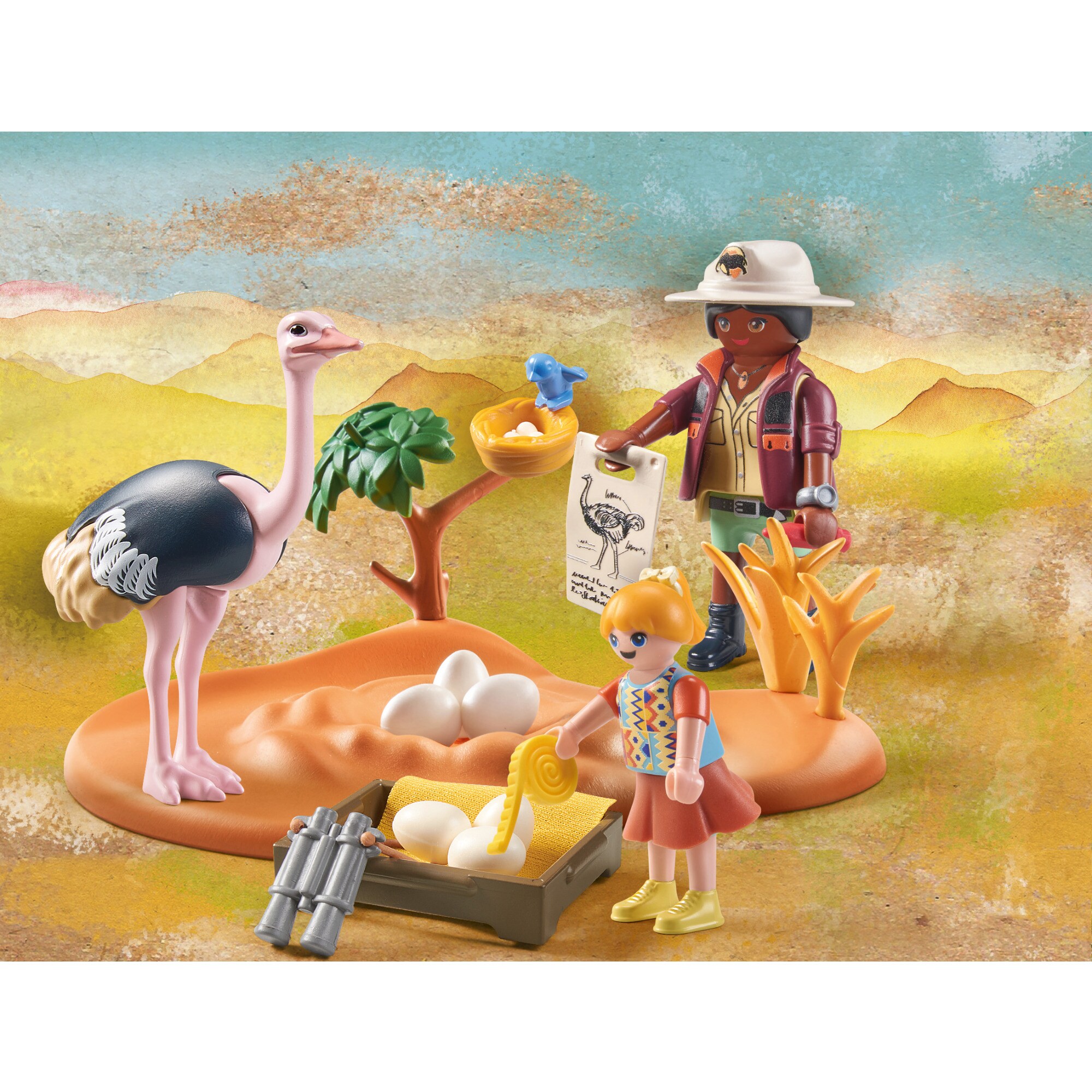 PLAYMOBIL Konstruktionsspielzeug Wiltopia Zu Gast bei Papa Strauß