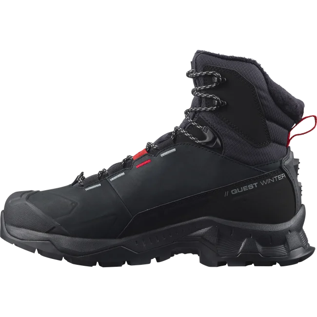 QUEST WINTER THINSULATE™ CLIMASALOMON™ WATERPROOF  Winterschuhe Unisex Black/GojiBerry/Monument
