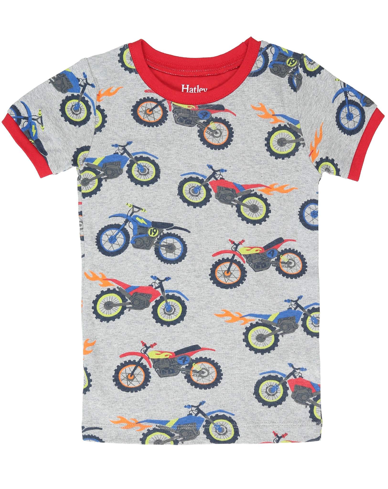 Schlafanzug DIRT BIKES kurz in grey melange