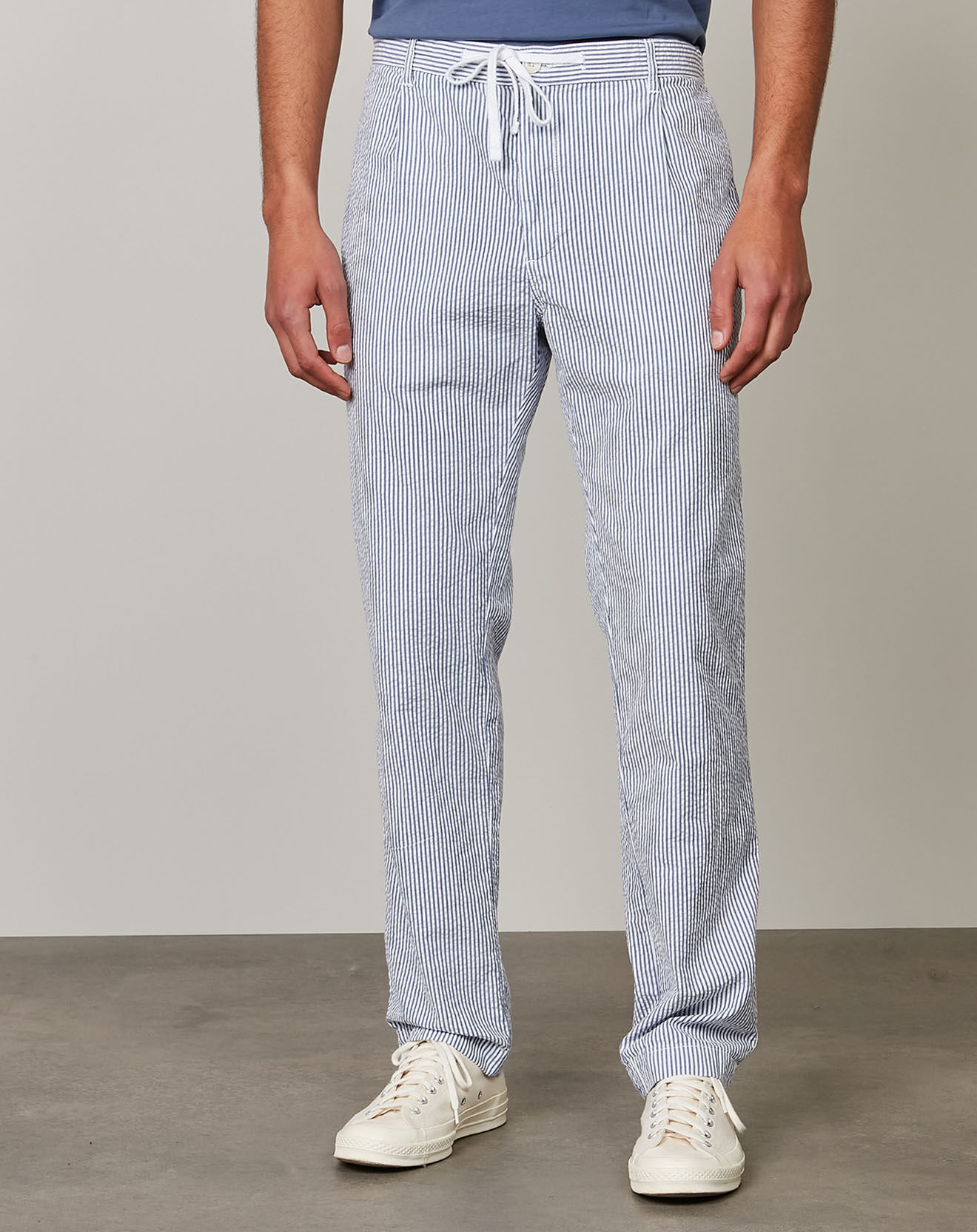 Hartford Pantalon Tanker bleu/blanc