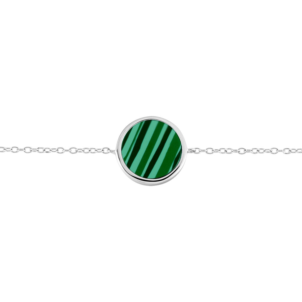 Bracelet Saül Argent Blanc Malachite