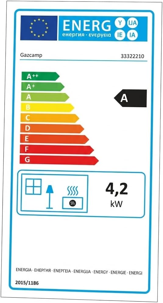 Blueflame Mobile Gasheizung, 4,2 kW, mit ODS Sauerstoffmangelsicherung, Piezozündung, für Propan/Butan/LPG, 2 Heizstufen, 430 x 460 x 743 mm, Schwarz, mit Rollen
