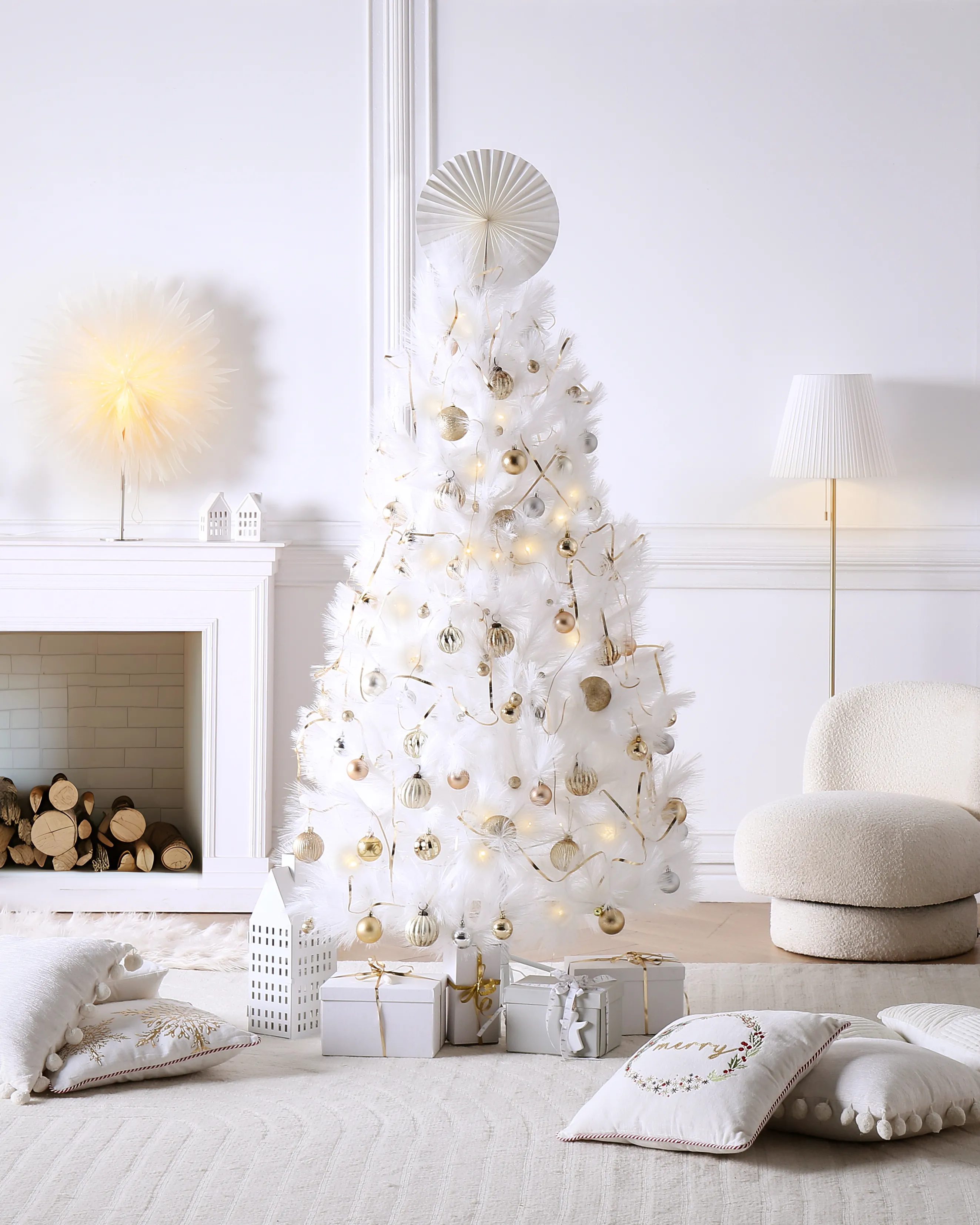 Kunstkerstboom TALBOT 180 cm Wit