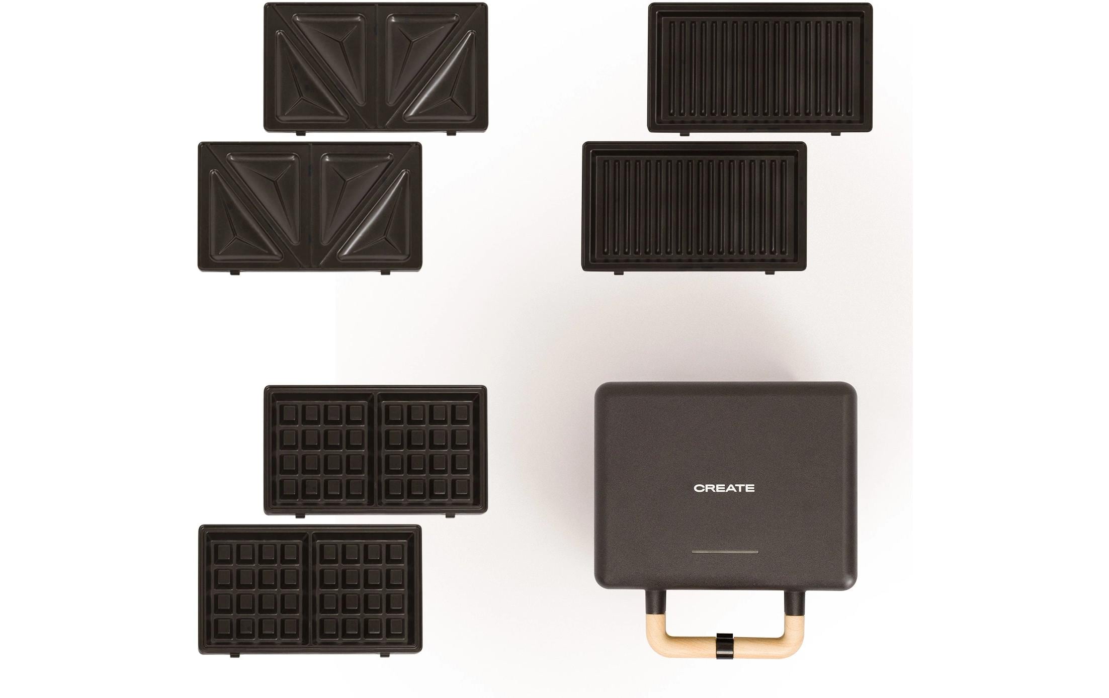 Waffeleisen Stone 3 in 1 Studio SchwarzWaffel- und Sandwichmaker