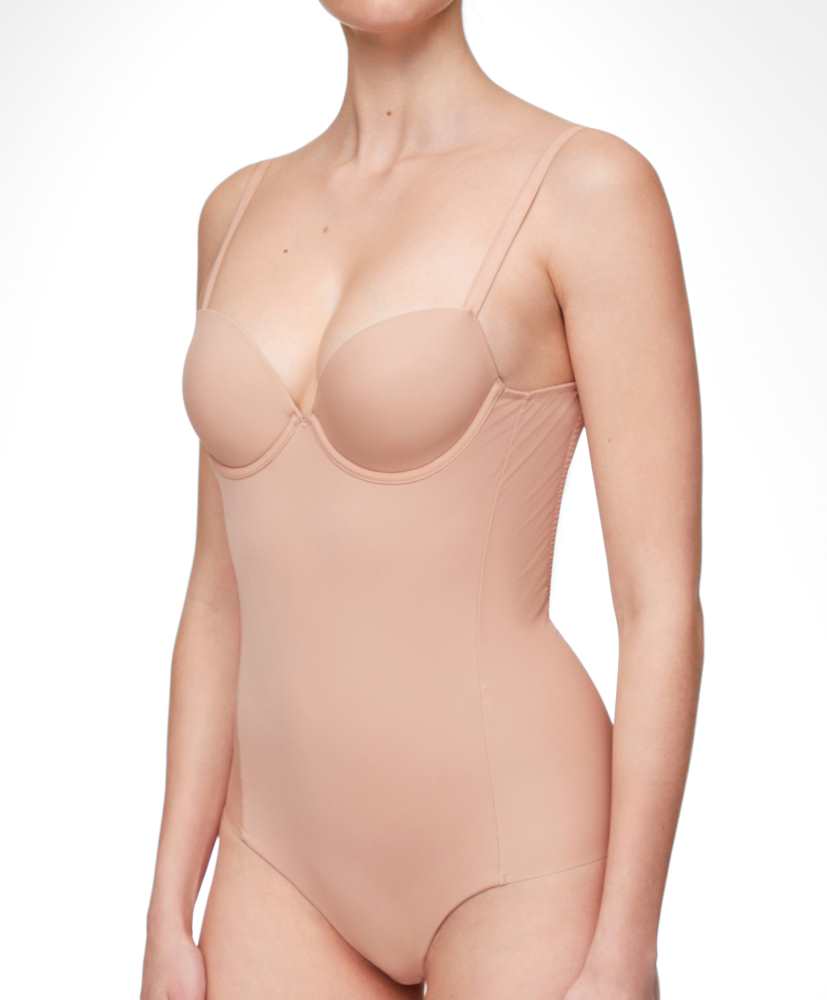 Body sem costas com alças, poliamida