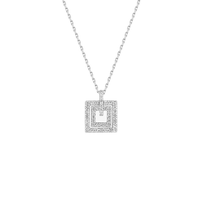 Collier Femme - Oxyde de zirconium - Argent 925 - Longueur : 42 cm