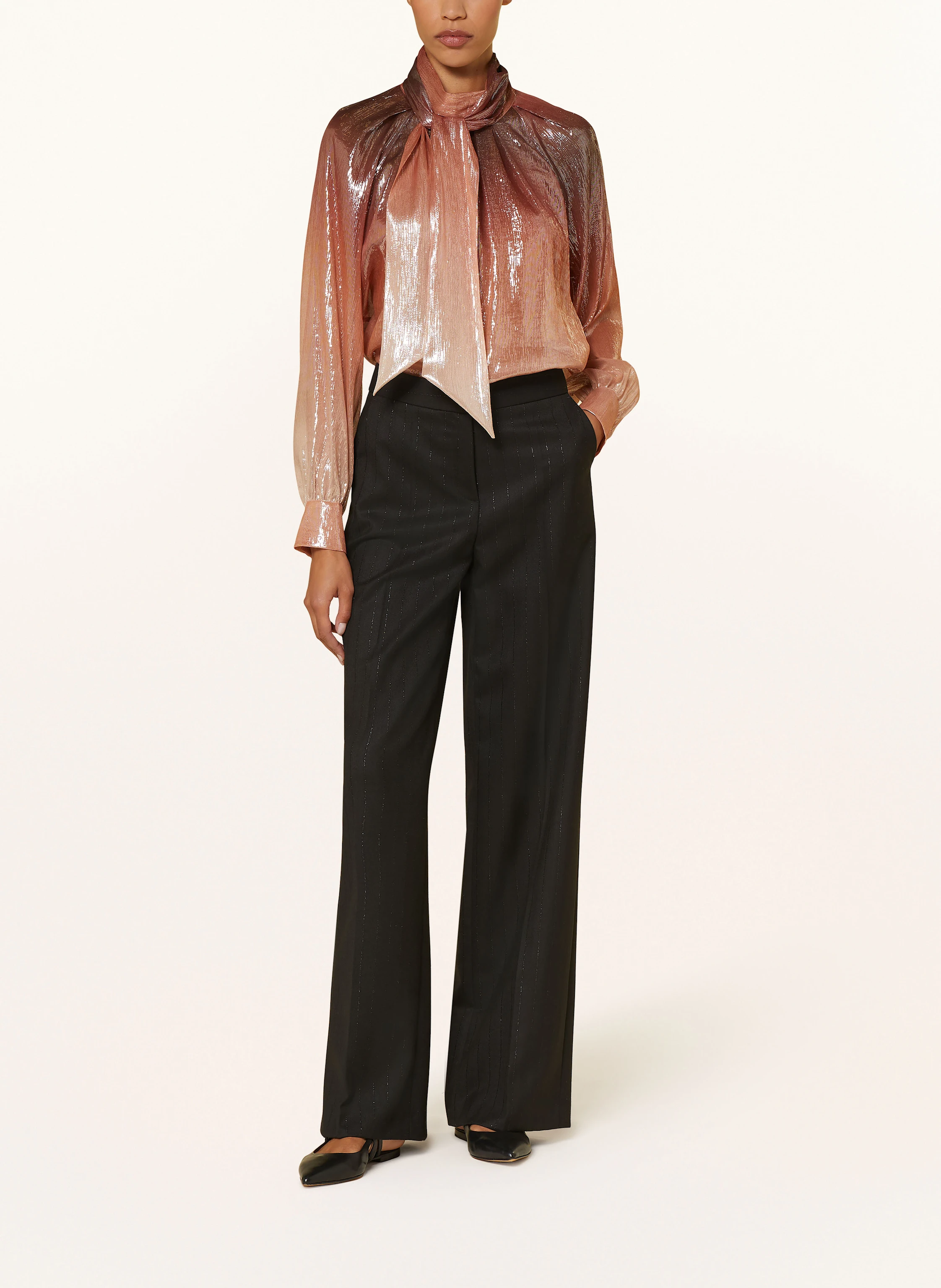LUISA CERANO Seidenbluse mit Glitzergarn