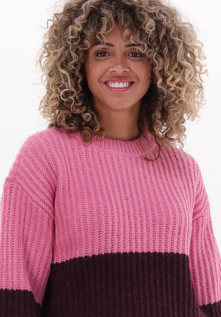 SCOTCH & SODA roze scotch & soda trui chunky colour block pullover